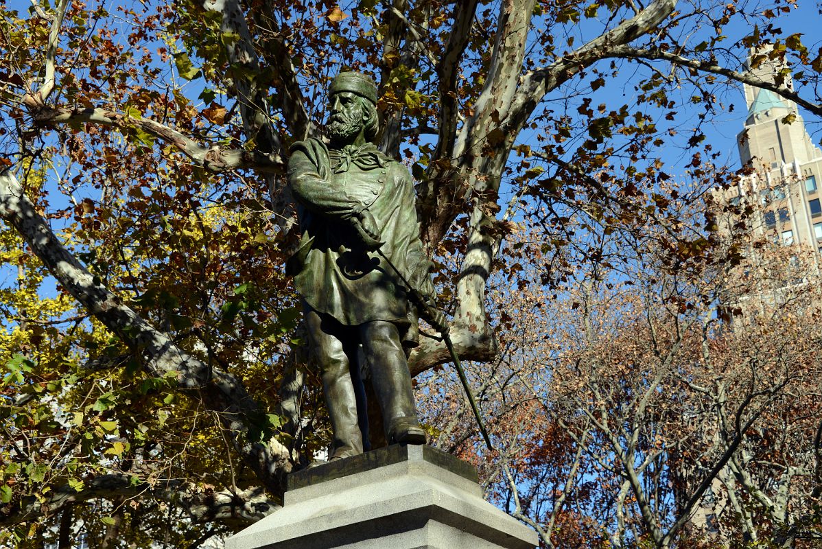 15-2 General Giuseppe Garibaldi Who Crusaded For A Unified Italy Statue by Giovanni Turini New York Washington Square Park